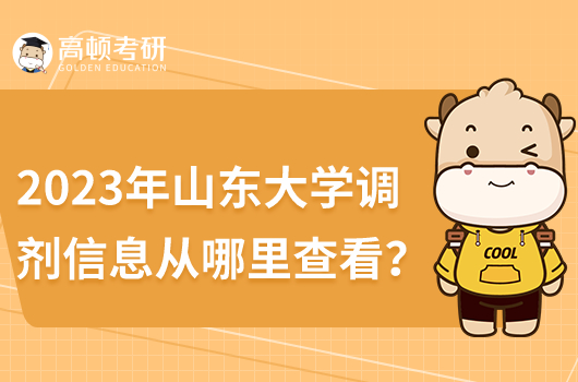 2023年山東大學(xué)調(diào)劑信息從哪里查看