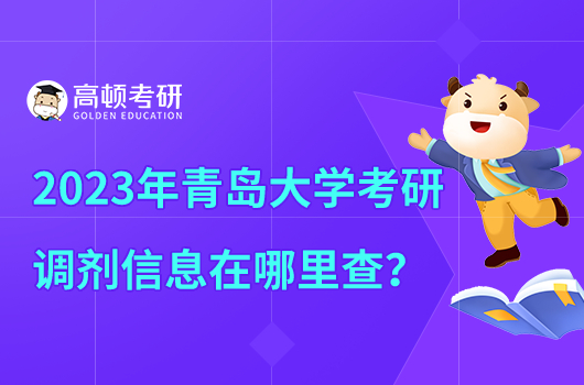 2023年青島大學(xué)考研調(diào)劑信息在哪里查看