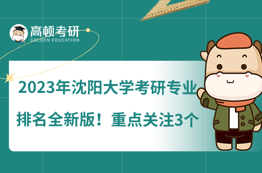 2023年沈陽大學(xué)考研專業(yè)排名全新版！重點(diǎn)關(guān)注3個(gè)專業(yè)