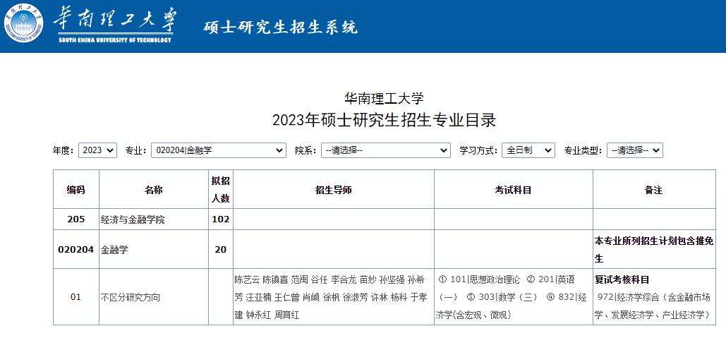 華南理工大學金融學復試大綱在哪里看？