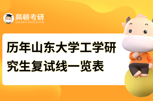 歷年山東大學(xué)工學(xué)研究生復(fù)試線一覽表